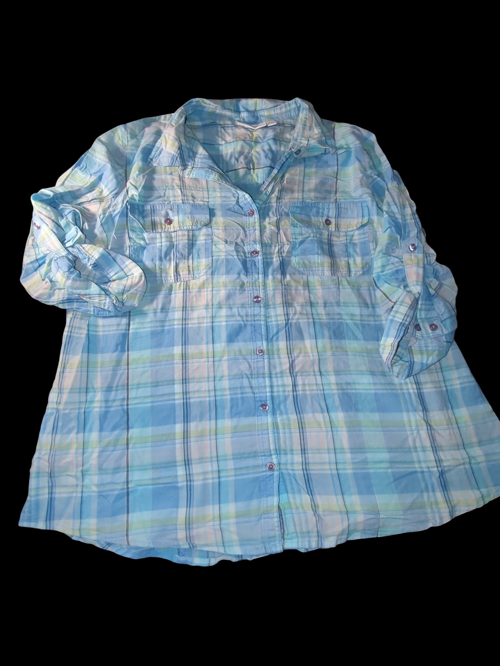 St. John's Bay Country Button Up Blouse Size XL